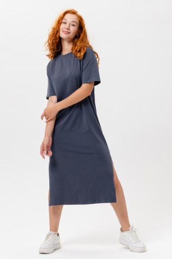 14406 платье женское длинное (Графит) - Юнион-Текс